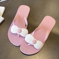 thumbnail image 2 of Yuanlong Womens Flip Flops Bow Decoration Thong Sandals Casual Summer Comfortable Beach Everyday Footwear, 2 of 6