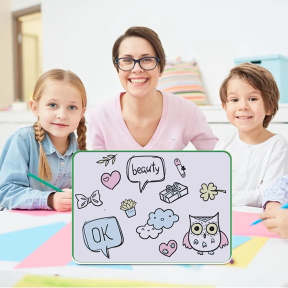 EBCUE White Frame Double-Sided Dry Erase White Board 12" x 8.3" Writing Board Suitable for Home Office Use Only Board