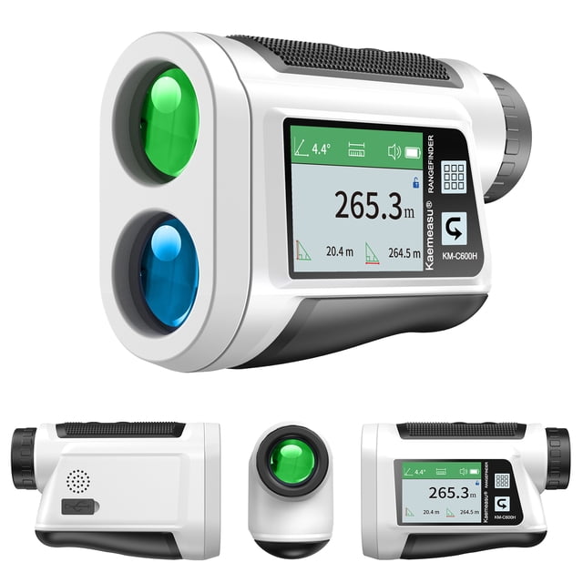 Touch Golf Rangefinder with LCD Touch Screen 6X Magnification 600M / 800M USB Rechargeable Range Finder Distance Meter with Speaker Slope Function Flag Locking Vibration