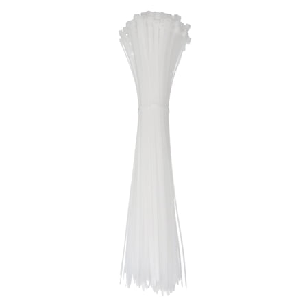 Uxcell Zip Ties Self-Locking Nylon Wire Cable Ties for Home Office Garden Workshop White 14 Inch x 5.1 mm