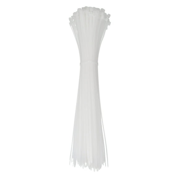 Uxcell Zip Ties Self-Locking Nylon Wire Cable Ties for Home Office Garden Workshop White 14 Inch x 5.1 mm