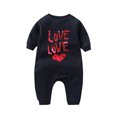 thumbnail image 2 of Edvintorg Valentine's Day 2025 Baby Rompers Toddler Baby Girls Boys Long Sleeve Cute Heart Printed T-Shirt Jumpsuit Romper Cotton Clothes 3-18 Months Infantis Costume, 2 of 4