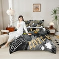 thumbnail image 4 of Castle Fairy Abstract Video Game Twin Comforter Sets,Black Gamepads Bedding Set, 4 of 8
