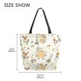 thumbnail image 5 of FORMRS Womens Canvas Tote Bag with Zipper Inner Pocket Shoulder Handbag, Birds Sunflowers, 5 of 7