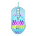 thumbnail image 4 of Ratón Ultraligero para Juegos con Diseño de Panal de , 7 Botones, Sensor óptico de 1600 DPI, 6 Efectos de Iluminación - Azul Soledad Ratón USB para juegos con cable, 4 of 6