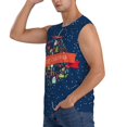 thumbnail image 3 of Bixox Men's Merry Christmas 1 Printed Shirt Sleeveless Fitness Tank Top-Small, 3 of 7
