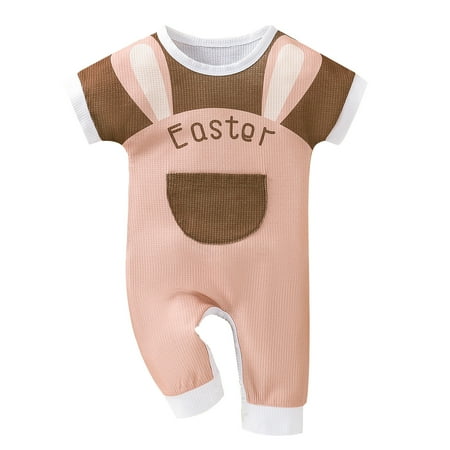 

Sngxgn Girls Summer Crew Neck Romper Sleeveless Stretchy Short Jumpsuit Pants with Side PocketsCute Summer Outfits Pink 12-18 Months