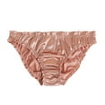 thumbnail image 2 of Womens Satin Panties Medium Waisted Bikini Underwear Frill Trim Cheeky Underpants Ladies Briefs Comfortable Panty, 2 of 4