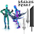 thumbnail image 4 of 30% off!Titan T13 Action Figures Lucky Dummy Nova 13 Action Figure Robot Stick Figures Fidget Toys for Boys Multi Movable Joints Gifts Toys for Kids，D, 4 of 5