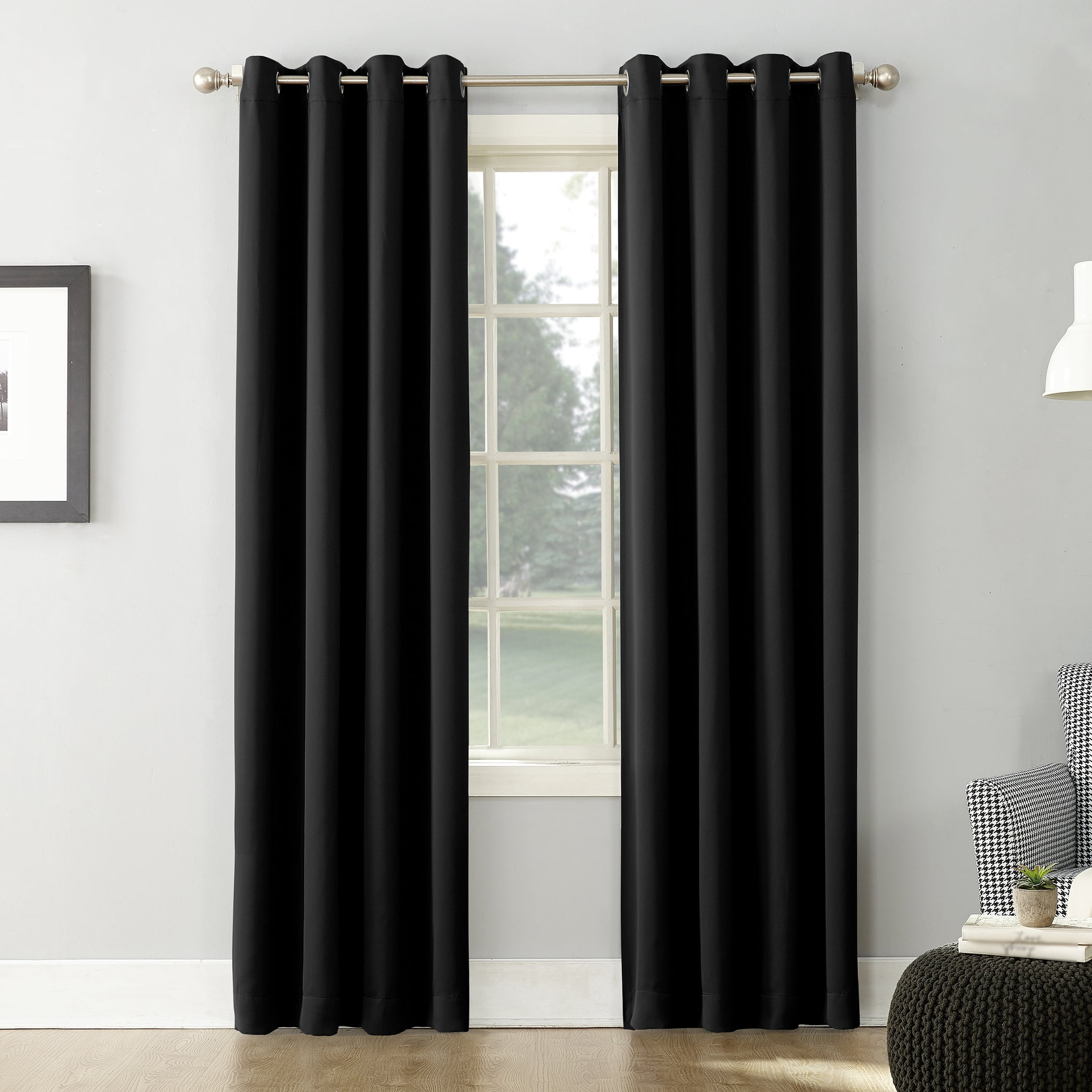 Sun Zero Nolan Energy Saving Blackout Grommet Curtain Panel Sun Zero Nolan Energy Saving Blackout Grommet Curtain Panel