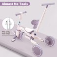 thumbnail image 3 of Triciclo Bobike 5 en 1 para niños pequeños de 18 meses a 5 años, color morado, 3 of 7