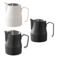 thumbnail image 3 of Espuma de leche para espresso, vaporizador de acero inoxidable con escala para capuchino Beige 500ml Negro 500ml Negro 350ml, 3 of 9
