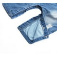 thumbnail image 5 of Kidscool Space Baby Girls Big Bib Pocket Ripped Bowknot Decor Jeans Coveralls,Blue,2-3 Years, 5 of 6
