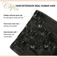thumbnail image 4 of Extensiones de cabello YILITE Clip in Real Human Hair Black, 4 of 6
