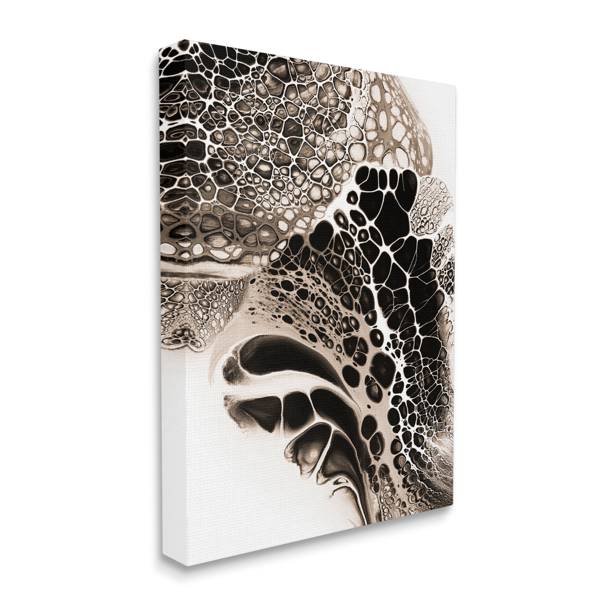 Stupell Industries Monochromatic Patterned Abstract Pebbled Minimal Modern Design Canvas Wall Art, 36 x 48, Design by Ros Ruseva