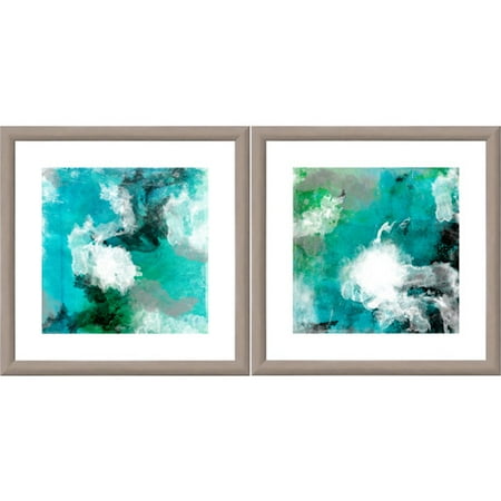 Framed Wall Art Sets framed graphic "water color" wall art, 18" x 18", set of 2 Framed Wall Art Sets framed graphic "water color" wall art, 18" x 18", set of 2