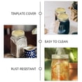 thumbnail image 4 of 1 Set Regular Mouth Mason Jar Lids Canning Jar Caps Metal Storage Jar Lids with Rings, 4 of 8