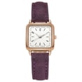 thumbnail image 2 of Resicozy Watches for Women, Square Women's Leather Watch with Elegant Stylish Dial Design, Daily Watch, Quartz Dress Watch - Gifts for Her Purple, 2 of 2
