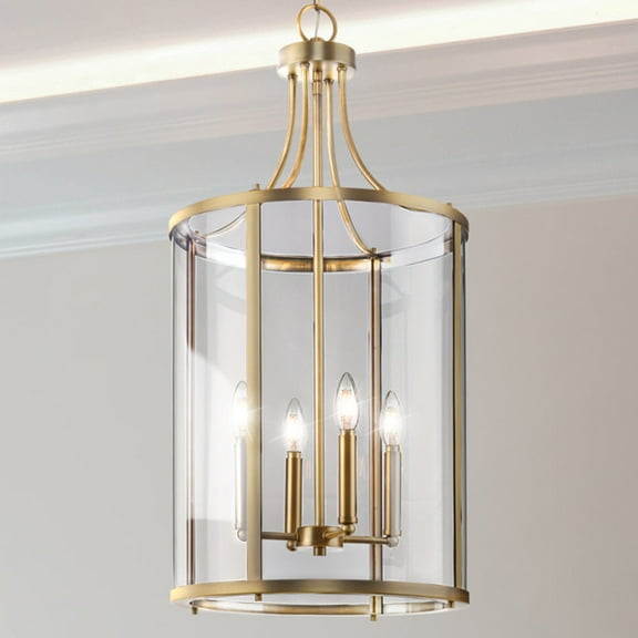 Luxury Modern Farmhouse Chandelier, Vintage Brass, UHP4612