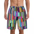 thumbnail image 1 of Colorful Colorblock Gym Shorts Summer Checkerboard Casual Beach Shorts Males Surfing Comfortable Custom DIY Swimming Trunks, 1 of 5