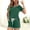 Green, variant on Pretxorve 2 Piece Set for Women Solid Color Panel Crew Neck Short Sleeve Top Pocket Casual Shorts Outfits