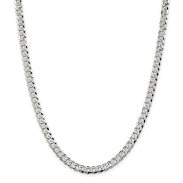 Old English Jewellers 16" Heavy Solid Sterling Silver Curb Chain Necklace – 7mm Wide, 25.1g – UK Hallmarked