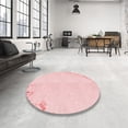 thumbnail image 4 of Ahgly Company Machine Washable Indoor Square Transitional Light Coral Pink Area Rugs, 5' Square, 4 of 7