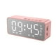 thumbnail image 2 of Superficie del espejo 3-en-1 Reloj de alarma grande Mostrar Bluetooth Compatible con Bluetooth Reducción de ruido Altavoz Tiempo real Temperatura Meter Relojes Tipo 1 Rosa seitruly HA011424-02, 2 of 6