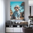 thumbnail image 4 of KLL Stylish Dog in Denim Outfit Print Farmhouse Canvas Wall Art,Wall Decorations For Living Room Office Canvas Wall Decor for Home Decorations, 12'×16’’, 4 of 8