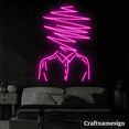 thumbnail image 3 of Craftnamesign Abstract Art LED Light Neon Sign for Bar Shop Bedroom Wall Art, 3 of 5