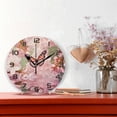 thumbnail image 2 of GZHJMY Wall Clock Butterfly and Blossom 10 Inch Silent Non Ticking Quality Quartz Battery Operated Digital Round Easy to Read for Home Office Kitchen Decorative, 2 of 7