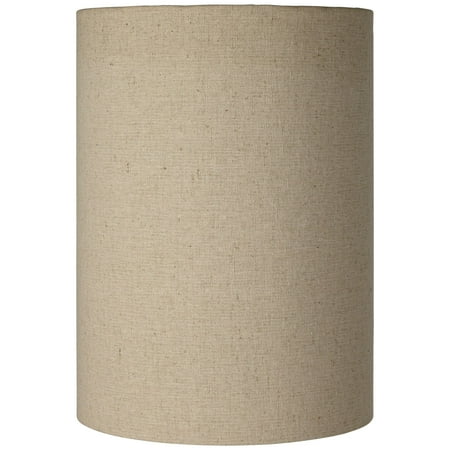 Tan Linen Shade - Brentwood Cotton Blend Tan Cylinder Shade 8x8x11 (Spider)