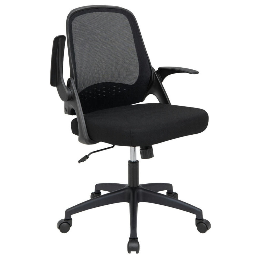 Demi Bonn Adjustable Mesh Office Chair Rolling Computer Desk Chair with Flip-up Armrest for Home, Bedroom, Study, Black
