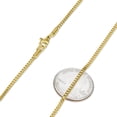 thumbnail image 2 of 2mm 24k Yellow Gold Plated Stainless Steel Square Box Chain Necklace, 30 inches + Gift Box, 2 of 6