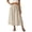 A1-Beige298, variant on Summer Midi Skirt for Women Solid Elastic Waist Side Pocket Flowy Loose Casual Everyday Long Skirts