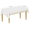 thumbnail image 2 of 4pcs Manteles Desechables De Color Blanco y Dorado para Mesa Rectangular, Manteles De Plástico, Mantel Rectangular Impermeable De 54 x 108 Pulgadas para Baby Shower, Fiesta, Cumpleaños, Boda, 2 of 4