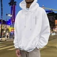 thumbnail image 4 of LEKDFST God Loves You Christian Hoodies for Men Faith Over Fear Hoodie Faith Sweatshirt Christian Religious Sayings Pullover Sweater White L, 4 of 6