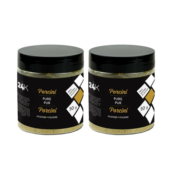 24K Pure Porcini Mushroom Powder – 2 x 50g (1.8 oz) | For Pasta, Risotto, Polenta, Stocks, Soups, and Seasoning