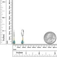 thumbnail image 6 of Gem Stone King 925 Silver and 10K Yellow Gold Mercury Mist Mystic Topaz and White Lab Grown Diamond Dangle Earrings for Women | 2.02 Cttw | Gemstone November Birthstone | Pear Shape 8X5MM, 6 of 6