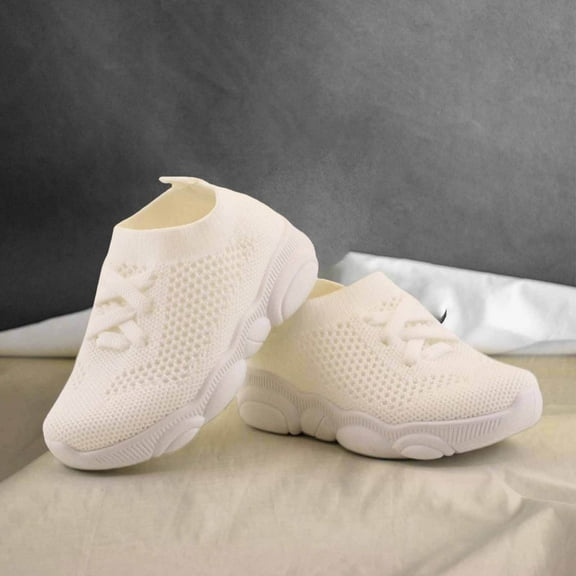 Spring Kids Athletic Mesh Sneakers For Girls Lightweight Flexible Soft Sole Design Casual Walking Footwear