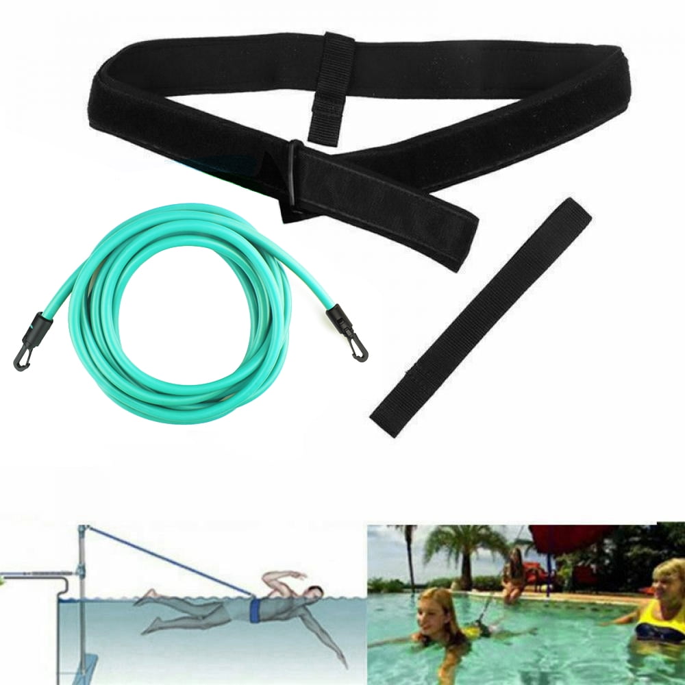 Swim Trainer Belt Swimming Resistance Tether Leash Pool Training Aid Harness 