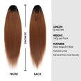 thumbnail image 3 of YBQF Ponytail Extension Straight 36 Inch Long Drawstring Ponytail for Black Women Natural Clip in Hair Extension Fake Ponytail Synthetic Hair Piece (36 Inch, OT1B/27/30), 3 of 5