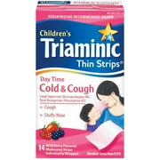 Triaminic: Day Time Wild Berry Flavor Thin Strips Cold & Cough, 14 ct