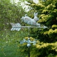 thumbnail image 2 of Rabbit Garden Weathervane - Blue Verde Copper w Garden Pole, 2 of 7