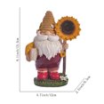 thumbnail image 3 of Figura De Gnomo De Jardín De Colmena Estatua de gnomo de resina para exteriores, estatua de Mini gnomo hecha a mano, decoración rústica para el hogar (estilo B), 3 of 5
