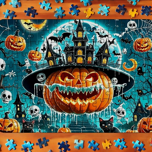 Halloween Puzzle Toy For Kids And Adults Educational Paper Puzzle Indoor Activity For Ages 7 And Up Holiday Quilts Fly2sky Space Thailand 1000 Code Words Highlights Club Floor Mat Quotes Towboat