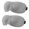 thumbnail image 1 of 2 Pack Sleep Eye Mask Shade Cover 100% Blackout Sleep Eye Masks for Sleeping Sleep Masks Suitable for Lunch Break Trave Camping Usage (Grey), 1 of 5