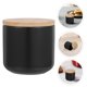 thumbnail image 2 of Caja de almacenamiento de cerámica de cereales duradera, contenedor de almacenamiento de cocina, caja de almacenamiento de sellado (negro, pequeño), 2 of 7
