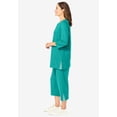 thumbnail image 3 of Woman Within Plus Size 2-Piece Striped French Terry Set, 3 of 4