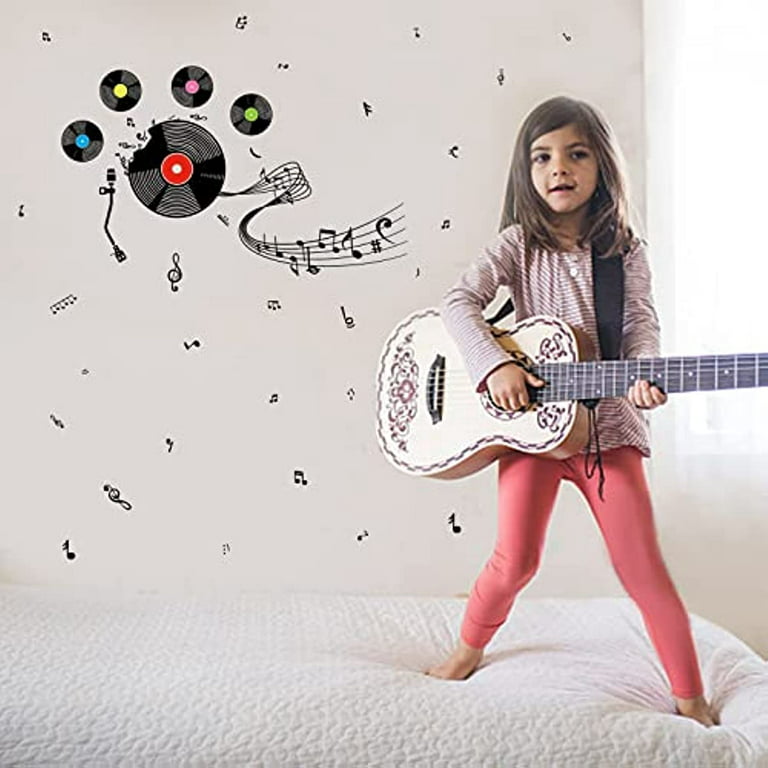Music Notes Notation Band Wall Sticker Decal, AUHOKY Removable DIY Vinyl  Art Mural Wallpaper Home Decor Gift for Kids Bedroom Music & Dance Room –